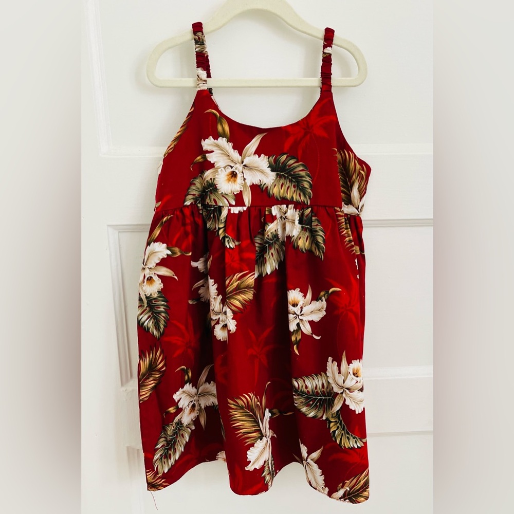 KY’S HAWAII Girl White Orchid Dress Size 7-8